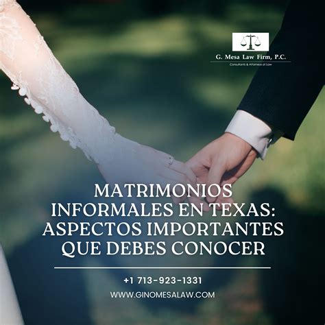 Matrimonios Informales en Texas: Aspectos。